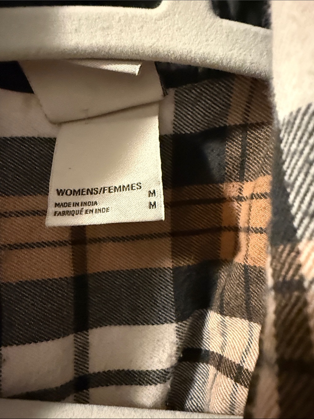The North Face Men's Plaid Button-Down Shirt in Cream, Brown & Black - Picture 4 of 6